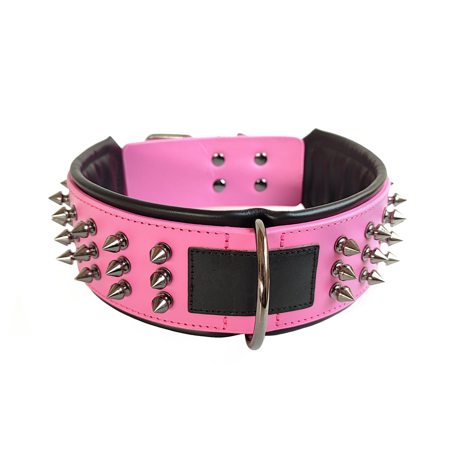 KFX-8681405 Stylish Leather Dog Collar with Rivets in Various Colors and Sizes