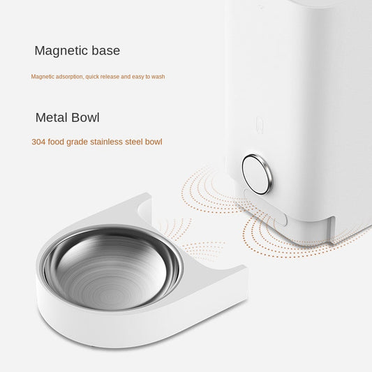 KFX-8682557 Automatic Cat Feeder with Stainless Steel Design for Timed Feeding