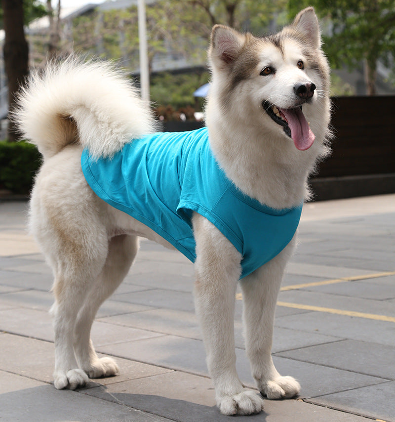 KFX-8684349 Lightweight Cotton Dog Vest for Small to Extra Large Dogs - Summer T-shirt Style