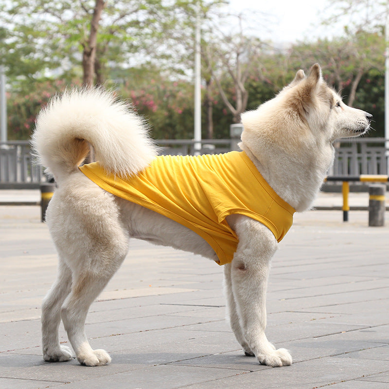 KFX-8684349 Lightweight Cotton Dog Vest for Small to Extra Large Dogs - Summer T-shirt Style
