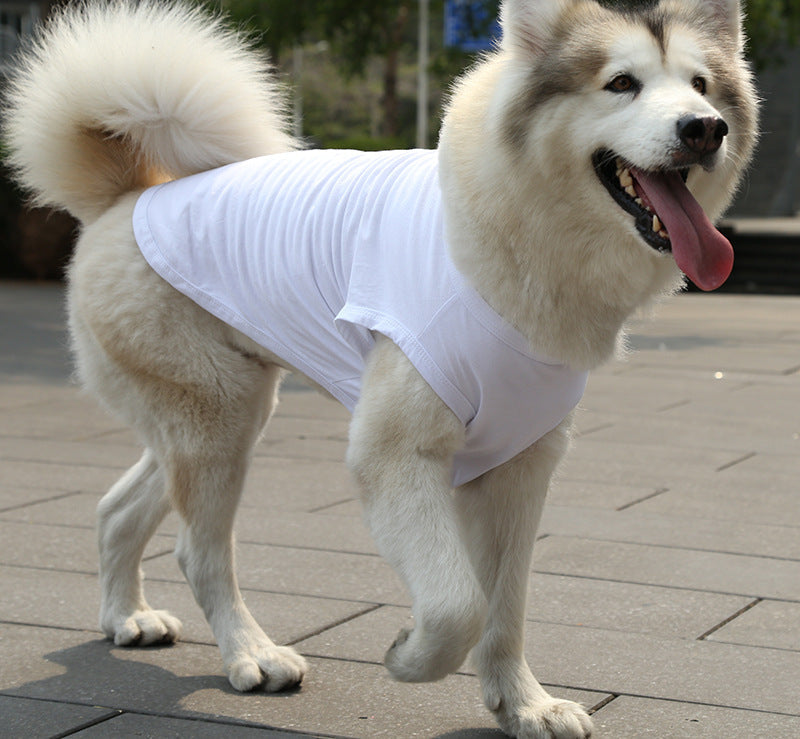 KFX-8684349 Lightweight Cotton Dog Vest for Small to Extra Large Dogs - Summer T-shirt Style