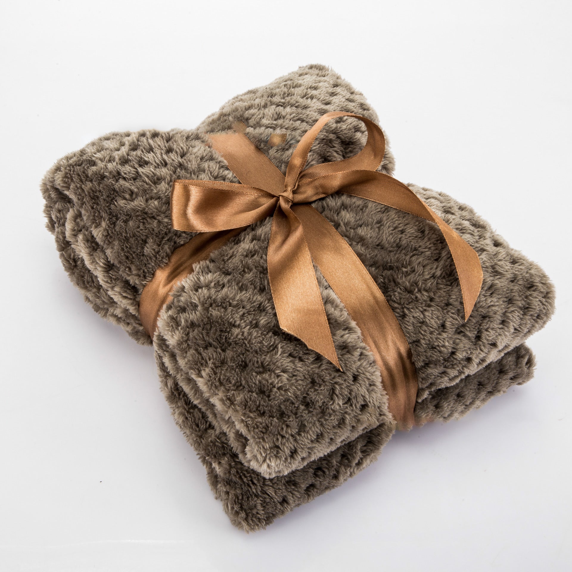 KFX-8685373 Cozy Pure Cotton Flannel Pet Blanket in Brown, Green, and Beige - 70x100 cm