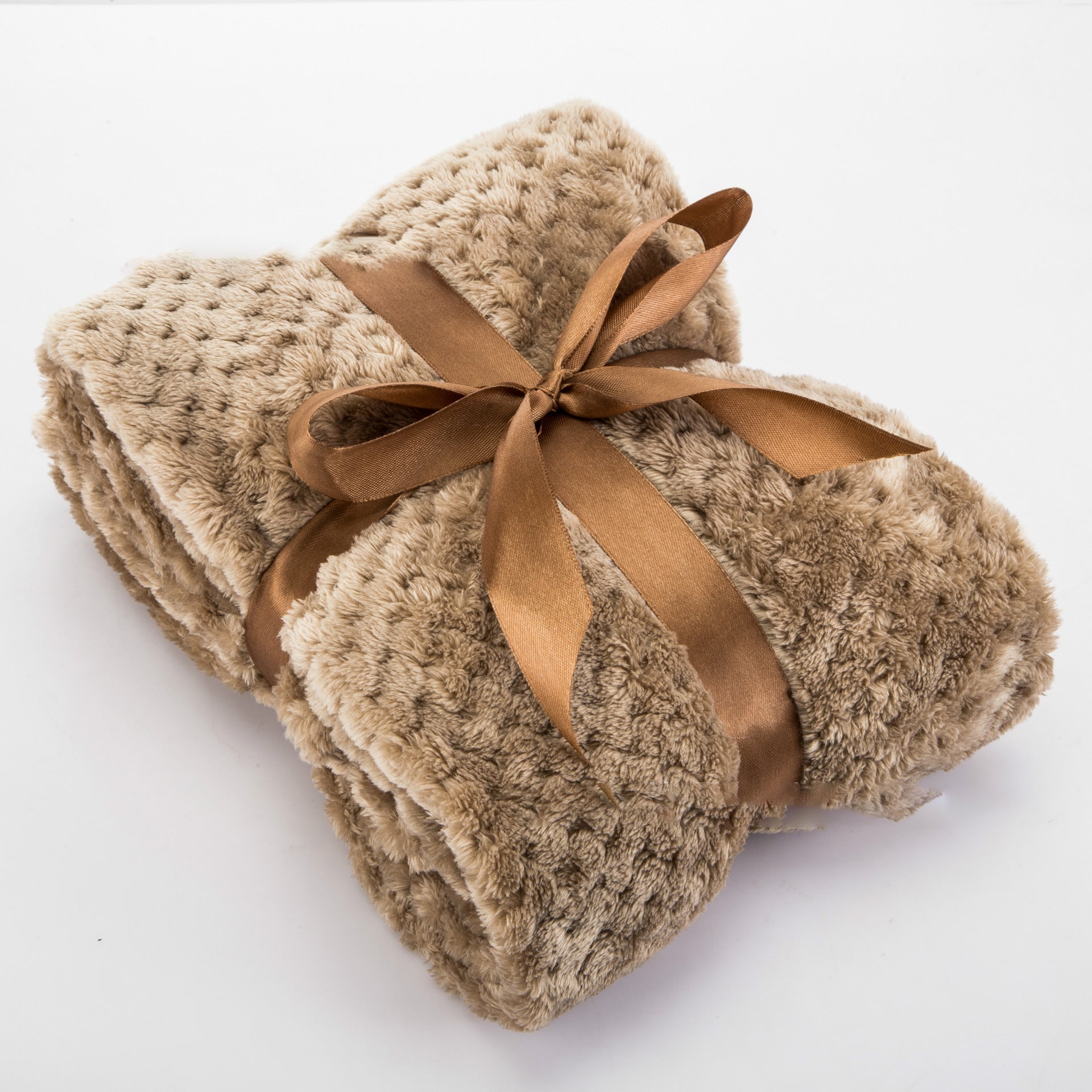 KFX-8685373 Cozy Pure Cotton Flannel Pet Blanket in Brown, Green, and Beige - 70x100 cm