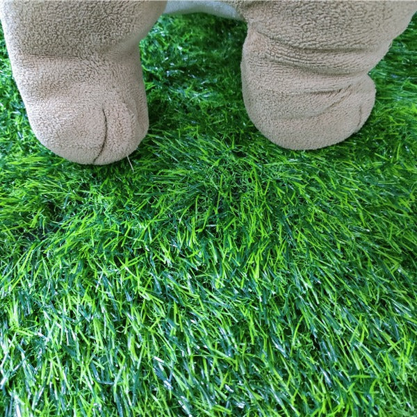 KFX-8686013 Indoor Outdoor Dog Grass Potty Training Mat - Washable & Realistic Simulation Lawn for Pets