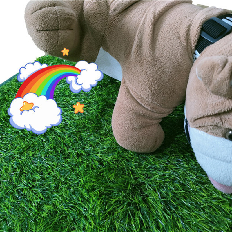 KFX-8686013 Indoor Outdoor Dog Grass Potty Training Mat - Washable & Realistic Simulation Lawn for Pets