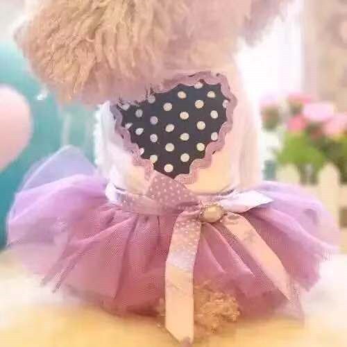 KFX-8686141 Spring and Summer Lightweight Dress for Small Dogs - Princess Style, Multiple Sizes Available