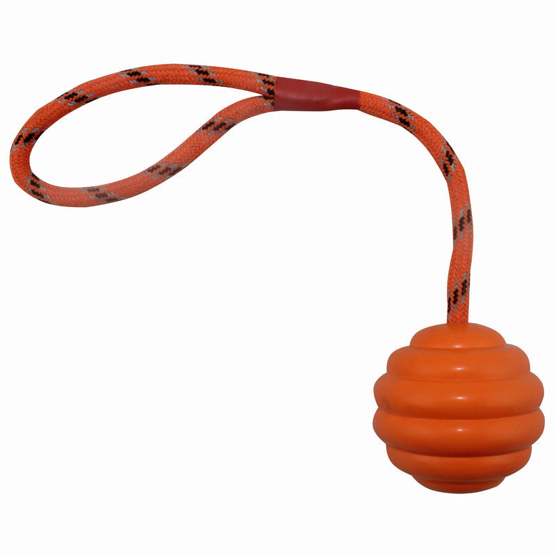 KFX-8687165 Multi-Color Rubber Molar Cleaning Knot Toy for Dogs - Interactive Bite-Resistant Pet Ball