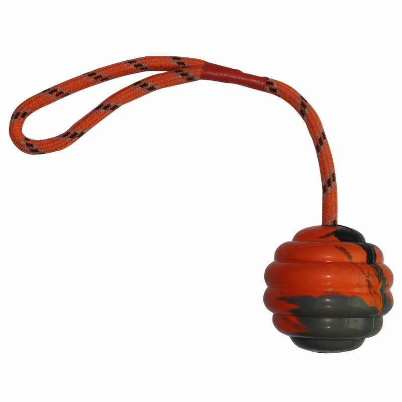 KFX-8687165 Multi-Color Rubber Molar Cleaning Knot Toy for Dogs - Interactive Bite-Resistant Pet Ball