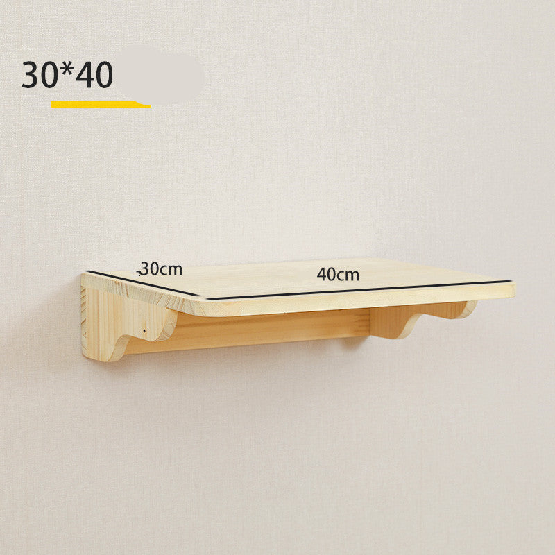 KFX-8687805 Solid Wood Wall-Mounted Cat Toy Platform with Sisal Grabbing Column and Grinding Board