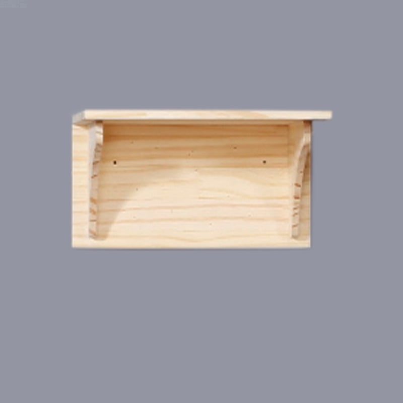 KFX-8687805 Solid Wood Wall-Mounted Cat Toy Platform with Sisal Grabbing Column and Grinding Board