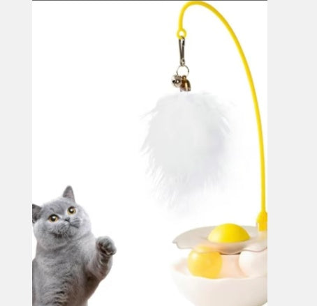 KFX-8689341 Interactive Duck-Shaped Cat Toy - Lightweight and Washable Fun Play Stick for Indoor & Outdoor Kittens