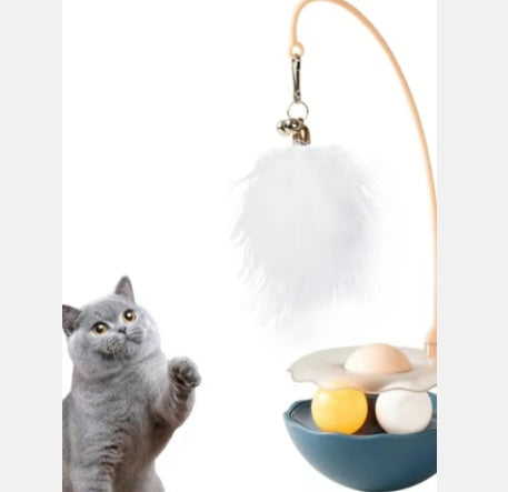 KFX-8689341 Interactive Duck-Shaped Cat Toy - Lightweight and Washable Fun Play Stick for Indoor & Outdoor Kittens