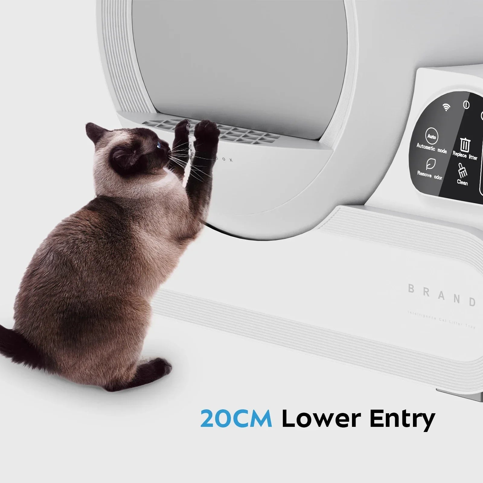 KFX-869011 70L Automatic Cat Litter Box with WIFI Control and Self-Cleaning Features, Easy to Clean and Odor Control