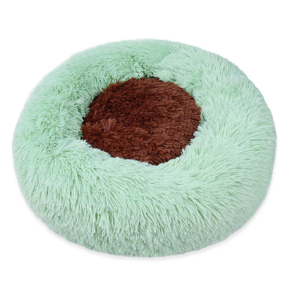KFX-8694333 Cozy Plush Round Pet Kennel in Various Colors and Sizes