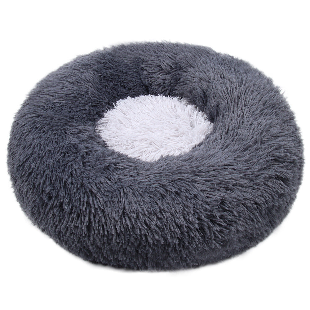 KFX-8694333 Cozy Plush Round Pet Kennel in Various Colors and Sizes
