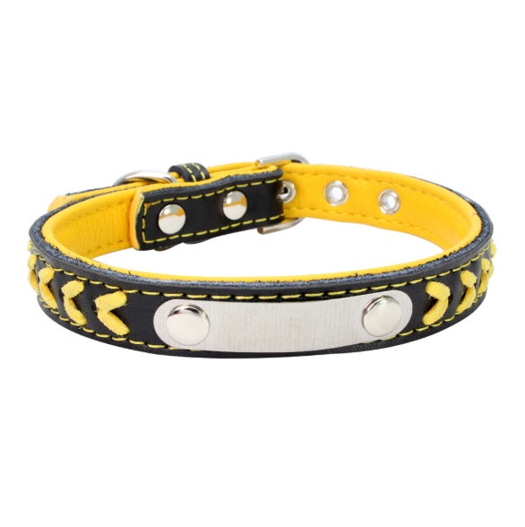 KFX-8696125 Custom Engraved Stainless Steel Dog Collar in Various Sizes and Colors