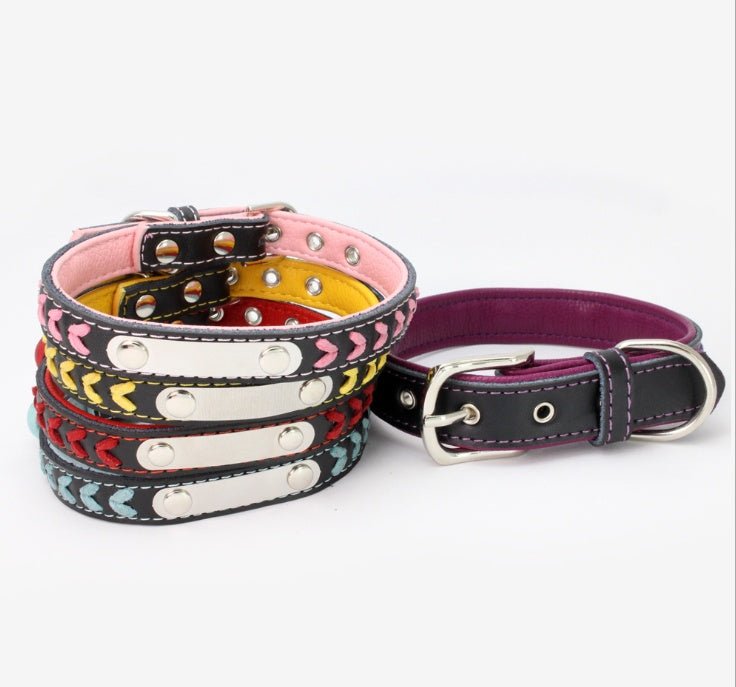 KFX-8696125 Custom Engraved Stainless Steel Dog Collar in Various Sizes and Colors