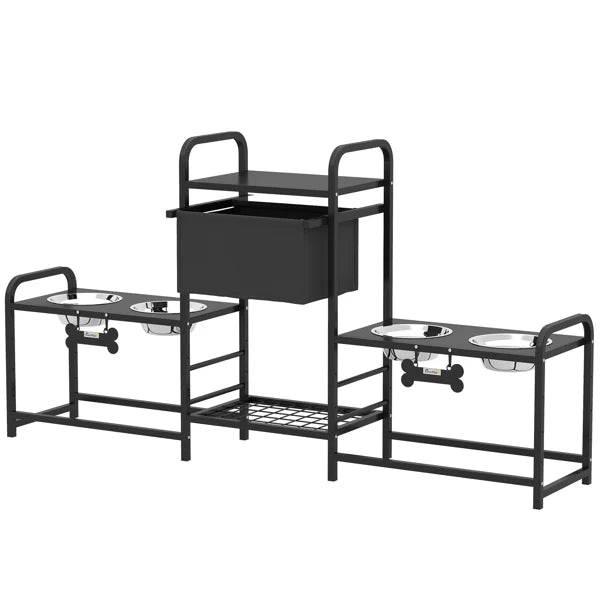 KFX-8696253 Pet Feeding Station with Storage for Dog Bowls
