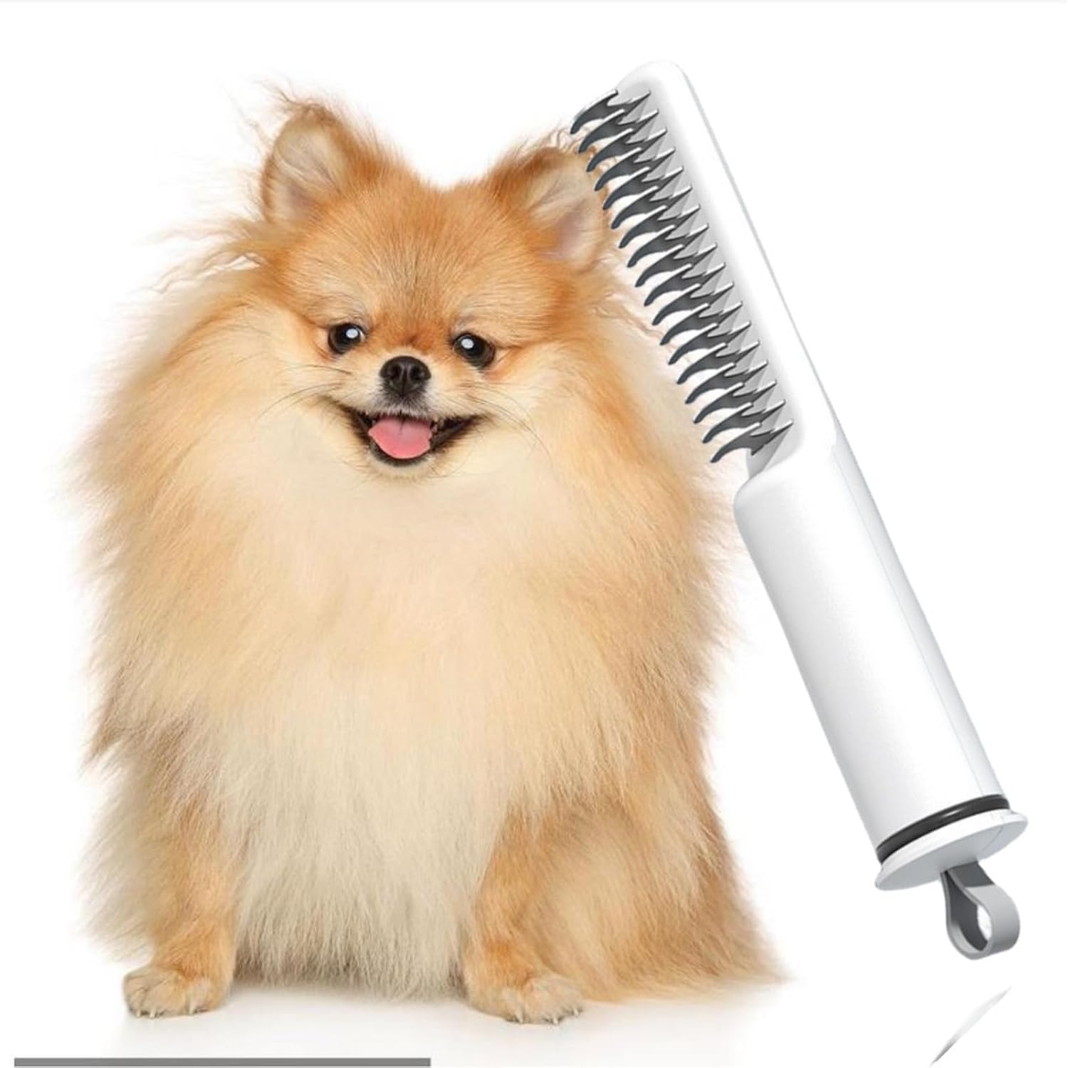 KFX-8697533 Stainless Steel Dematting Comb for Dogs – Pet Grooming Brush to Remove Knots and Mats