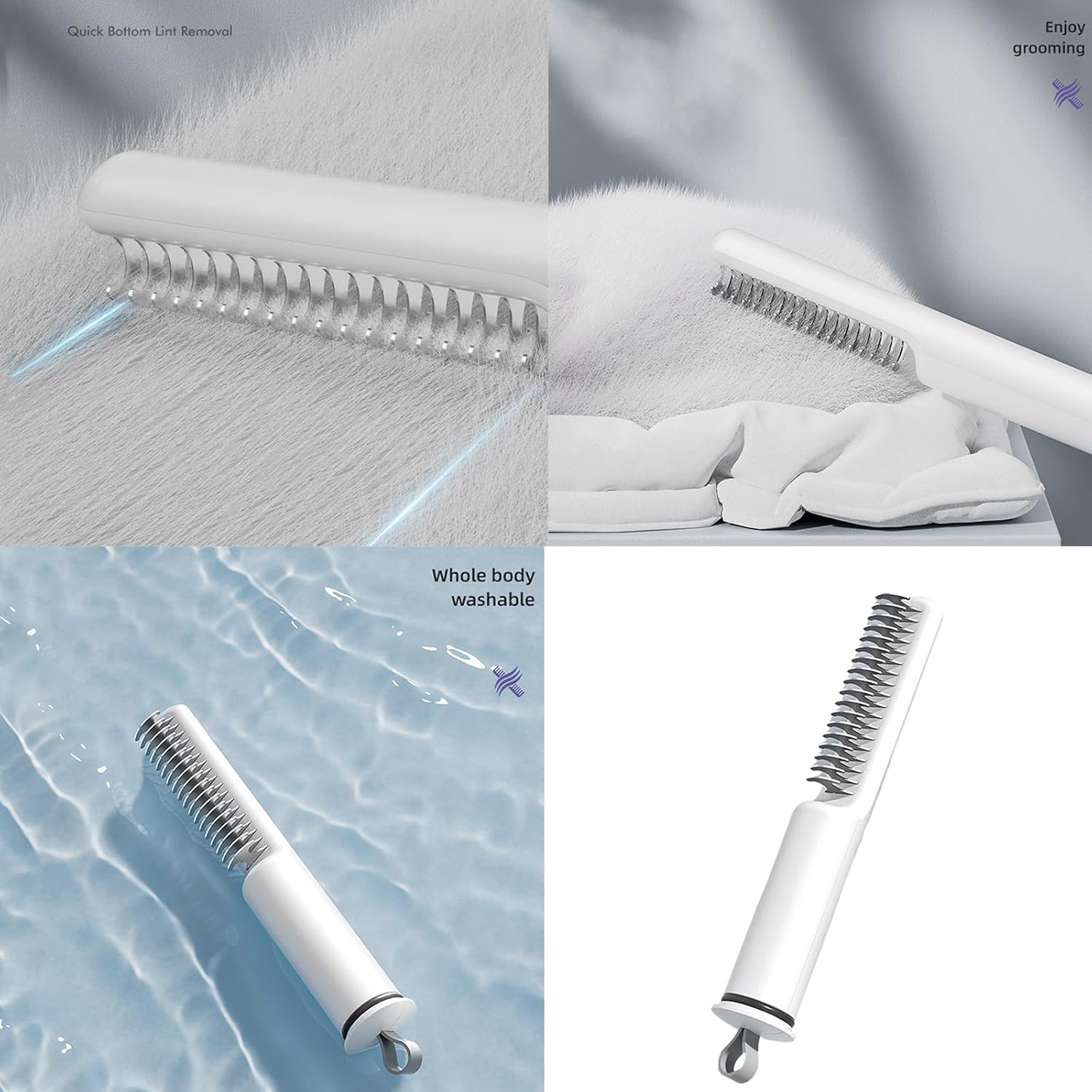 KFX-8697533 Stainless Steel Dematting Comb for Dogs – Pet Grooming Brush to Remove Knots and Mats