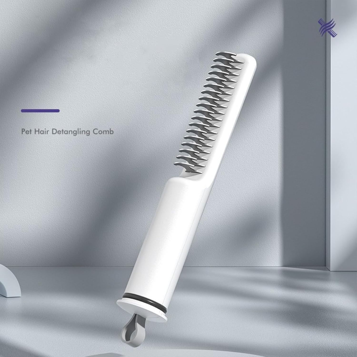 KFX-8697533 Stainless Steel Dematting Comb for Dogs – Pet Grooming Brush to Remove Knots and Mats