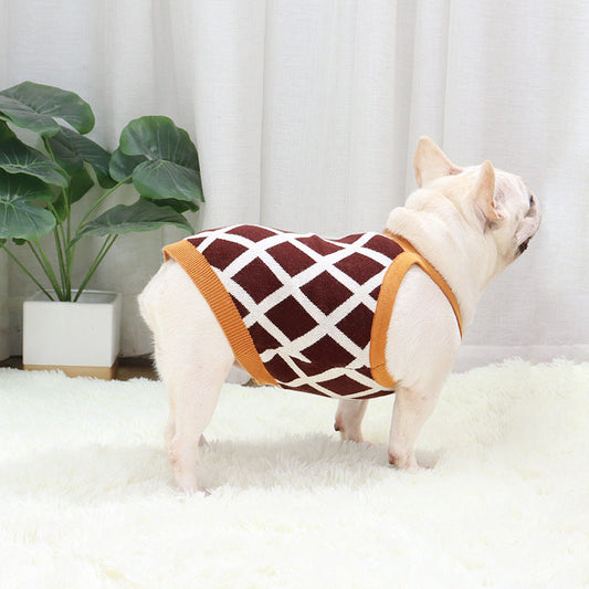 KFX-8698045 Fashionable Plush Short Pug Sweater for Dogs - Various Sizes Available