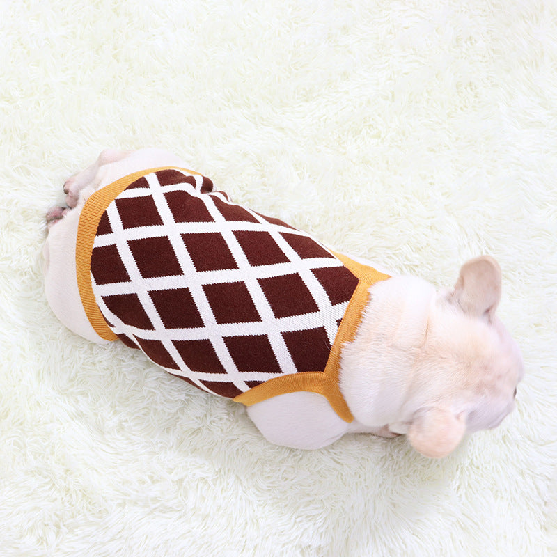 KFX-8698045 Fashionable Plush Short Pug Sweater for Dogs - Various Sizes Available