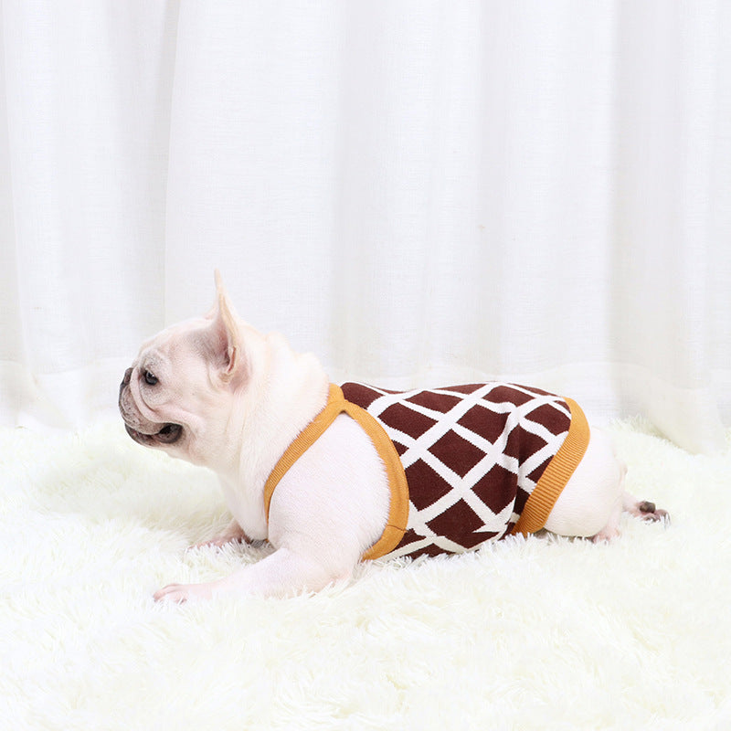 KFX-8698045 Fashionable Plush Short Pug Sweater for Dogs - Various Sizes Available