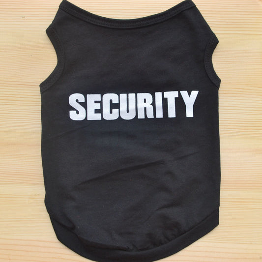 KFX-8698429 Cotton Black Vest for Dogs - Spring and Summer Wear, Various Sizes Available