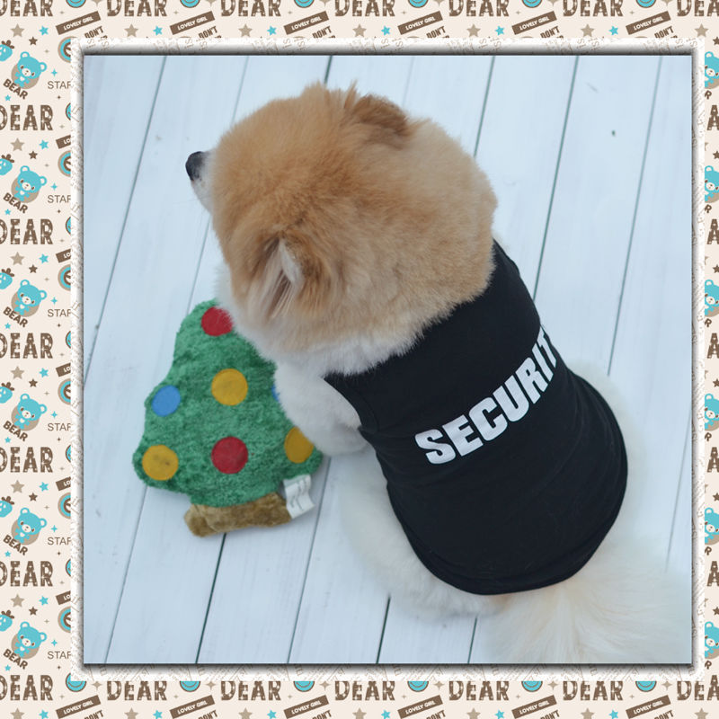 KFX-8698429 Cotton Black Vest for Dogs - Spring and Summer Wear, Various Sizes Available