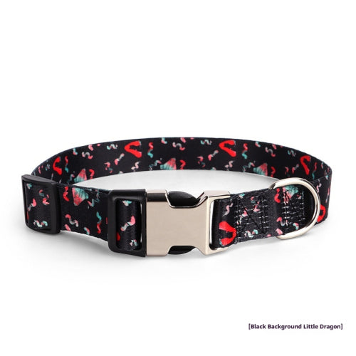 KFX-8699325 Thickened Digital-Print Pet Collar in Various Patterns and Sizes