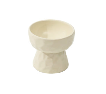 KFX-8700221 Ceramic High Leg Oblique Bowl for Cats - Light Beige, Filbert Brown, Deep Space Gray