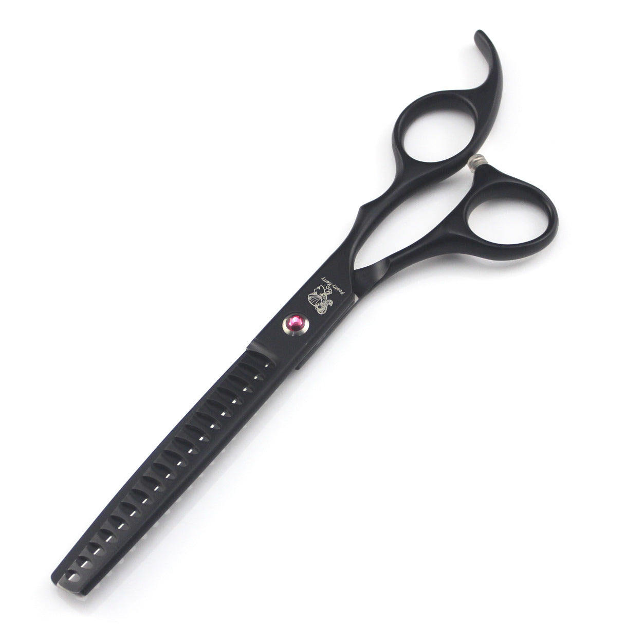 KFX-8701629 Professional Pet Grooming Scissors Set - Straight, Curved, and Tooth Scissors with Comb and Forceps, Stainless Steel, 7.0-inch & 6.5-inch