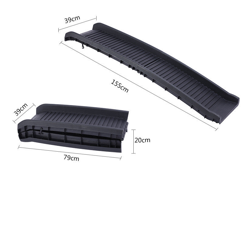 KFX-8704189 Pet Folding Ramp Ladder with Non-slip Plastic Stairs for Easy Access