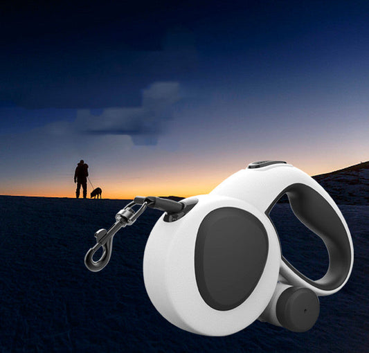 KFX-8711357 LED Light Nylon Webbing Dog Leash - 5 Meter Adjustable Traction Belt