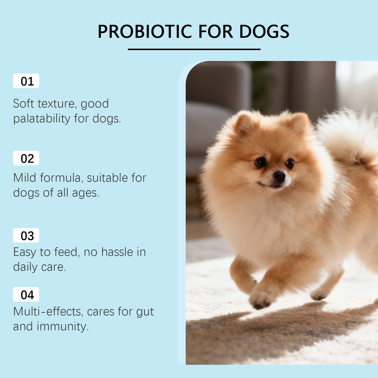 KFX-8711613 Daily Probiotic Soft Granules for Dog Gut Health with Pumpkin, Flaxseed Oil, and Digestive Enzymes 200g