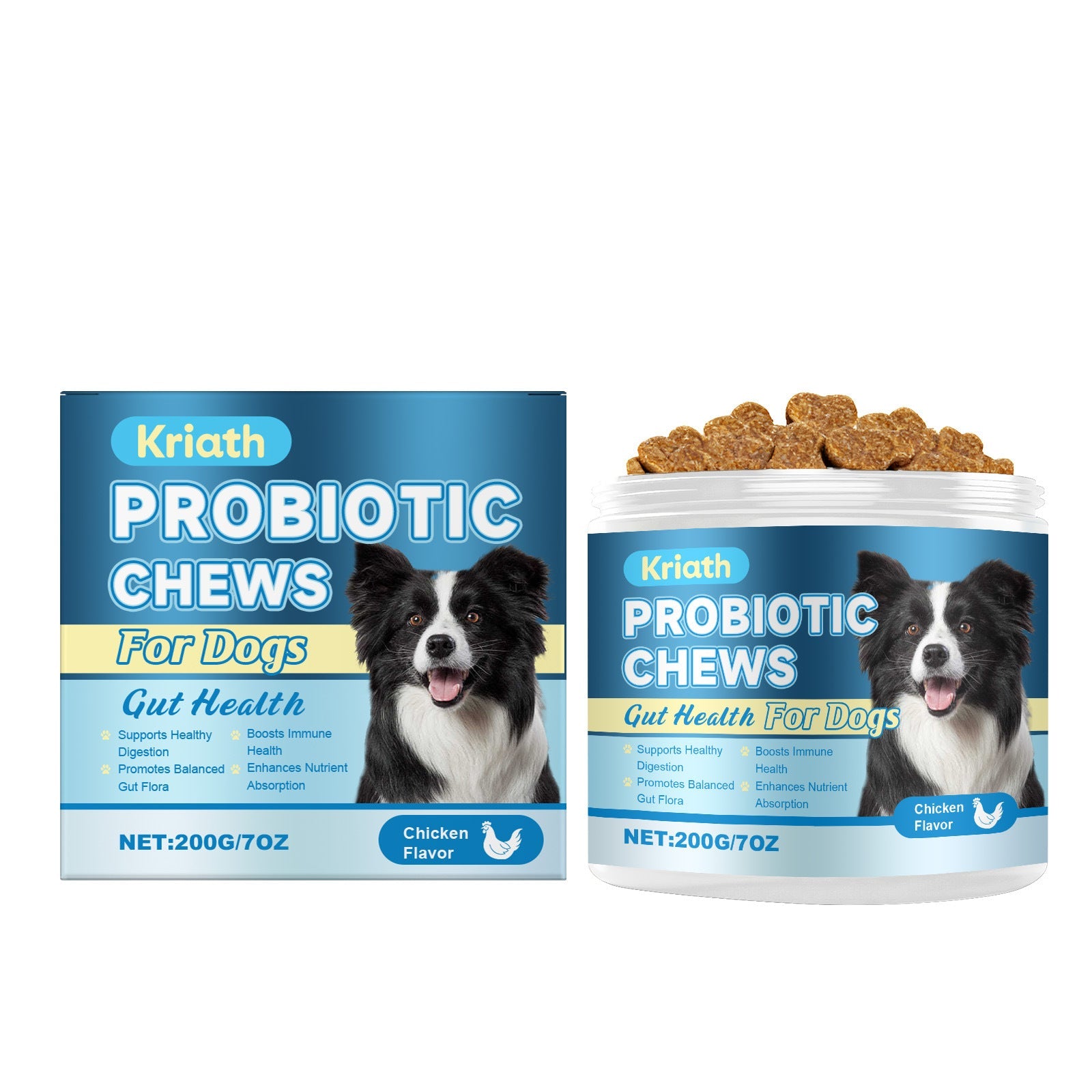 KFX-8711613 Daily Probiotic Soft Granules for Dog Gut Health with Pumpkin, Flaxseed Oil, and Digestive Enzymes 200g