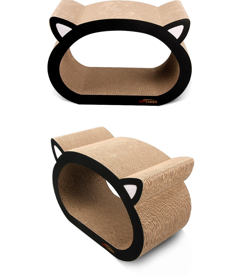 KFX-8711741 Cat Head Scratch Board - Durable BC Corrugated Paper, 48.1X32X23 CM, Ideal for General Use