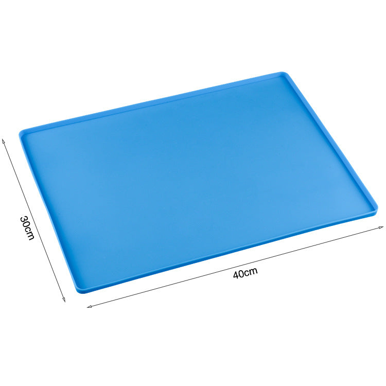 KFX-8713405 Portable Foldable Silicone Pet Pad for Cars - 40x30cm Solid Design