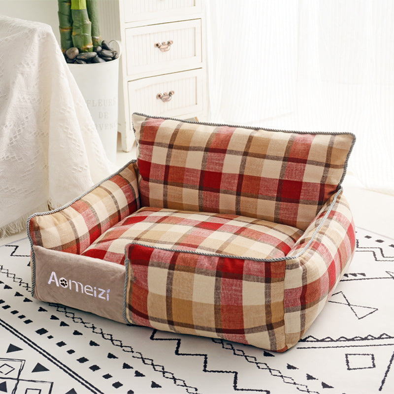 KFX-8715581 Removable and Washable Velvet Mat for Cat and Dog Kennel Bed