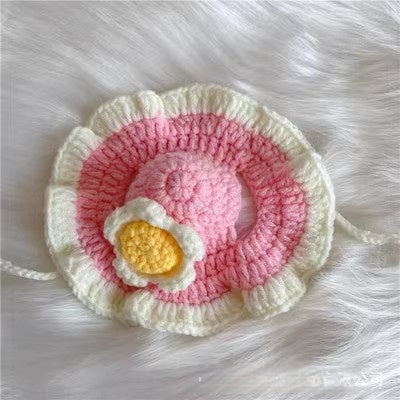 KFX-8716349 Hand-Crocheted Funny Knitted Pet Hats in Various Designs for Cats and Dogs
