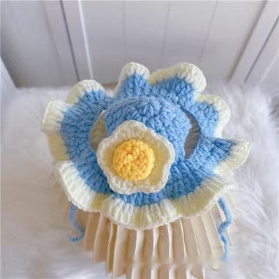 KFX-8716349 Hand-Crocheted Funny Knitted Pet Hats in Various Designs for Cats and Dogs