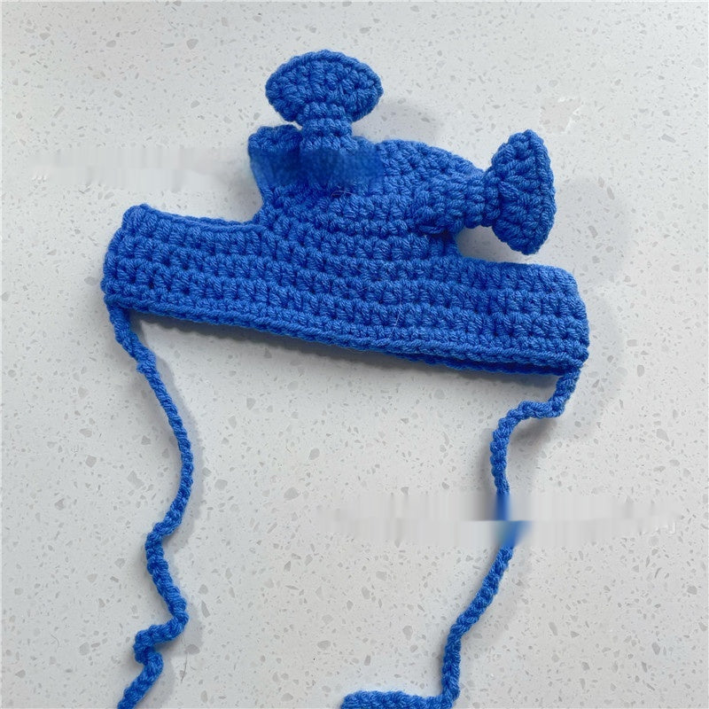 KFX-8716349 Hand-Crocheted Funny Knitted Pet Hats in Various Designs for Cats and Dogs