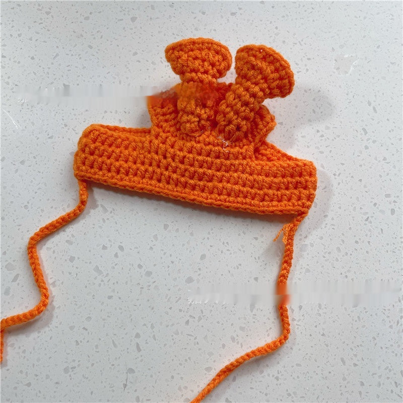 KFX-8716349 Hand-Crocheted Funny Knitted Pet Hats in Various Designs for Cats and Dogs