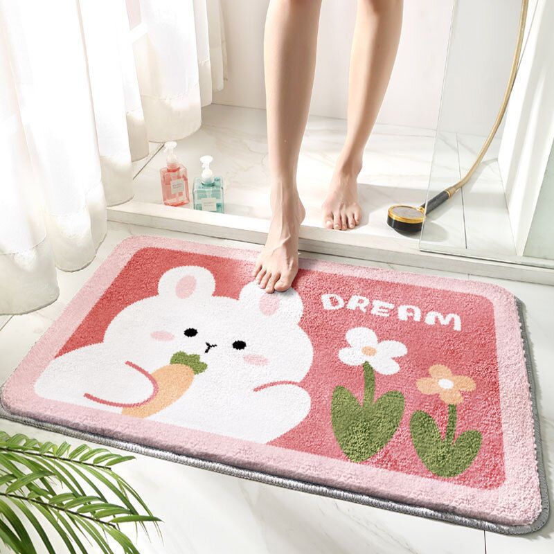 KFX-8718141 Cartoon Anime Bathroom Mat - Strong Absorbent, Non-slip, Stain-resistant, Various Patterns Available