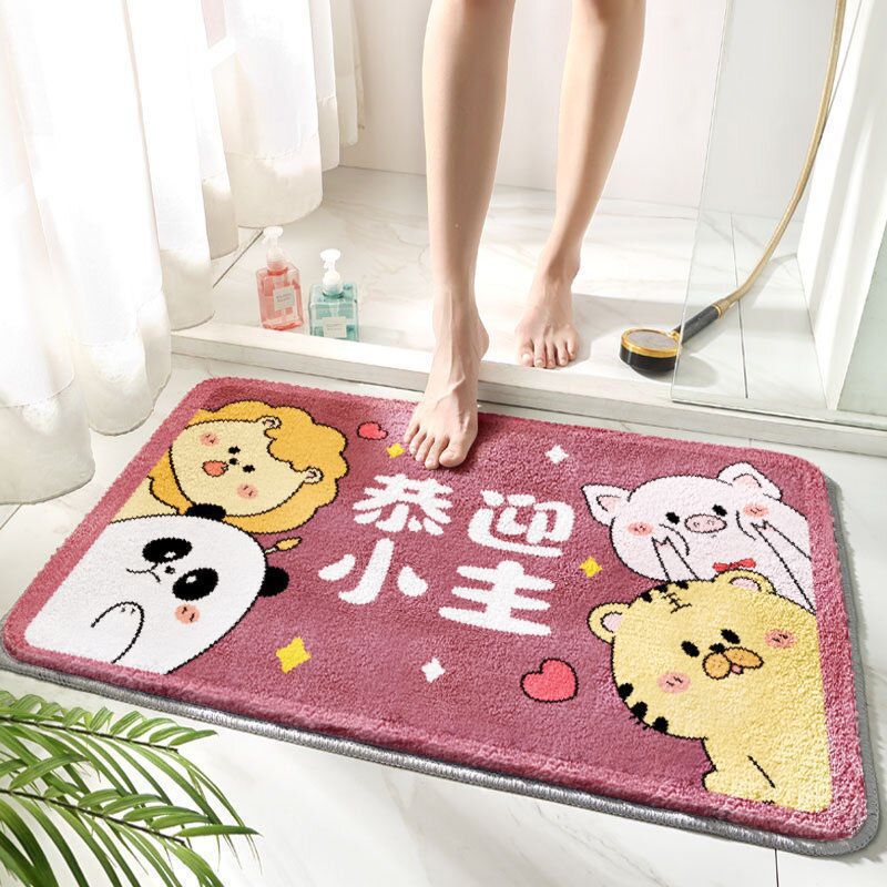 KFX-8718141 Cartoon Anime Bathroom Mat - Strong Absorbent, Non-slip, Stain-resistant, Various Patterns Available