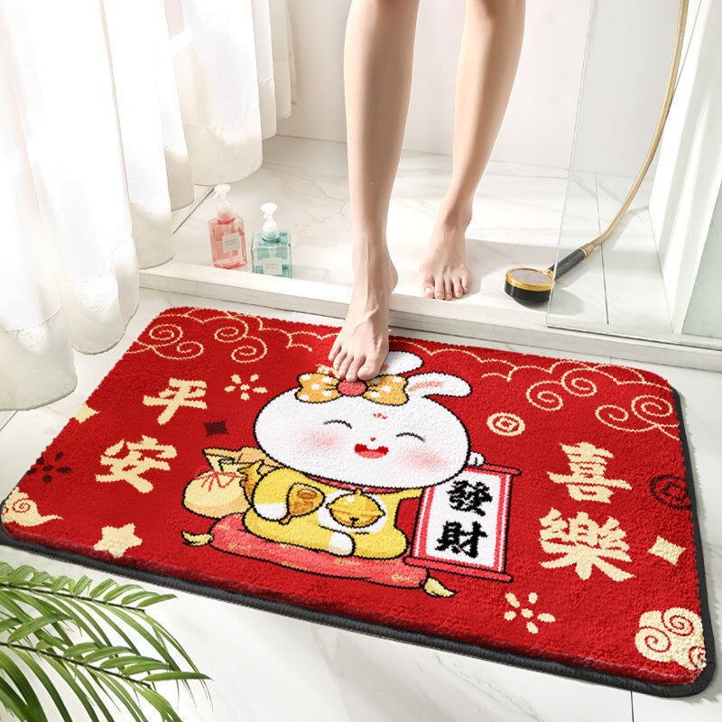 KFX-8718141 Cartoon Anime Bathroom Mat - Strong Absorbent, Non-slip, Stain-resistant, Various Patterns Available
