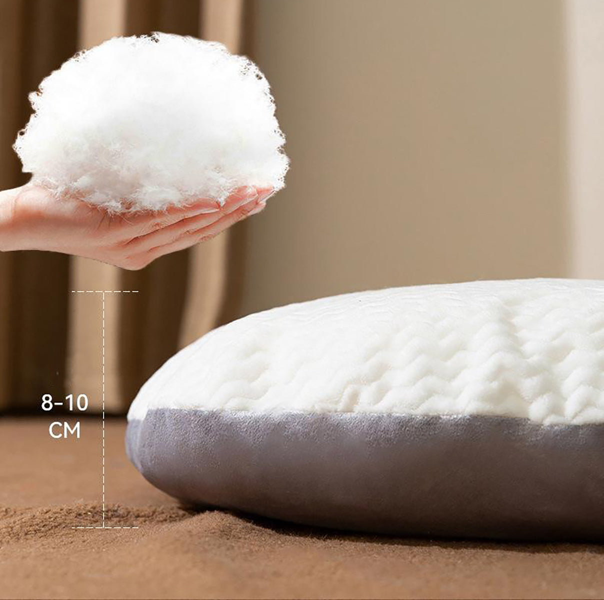 KFX-8718781 Oval Plush Dog Bed for Large Dogs, Washable Cushion with Anti-Skid Bottom, Comfortable Sleeping Nest