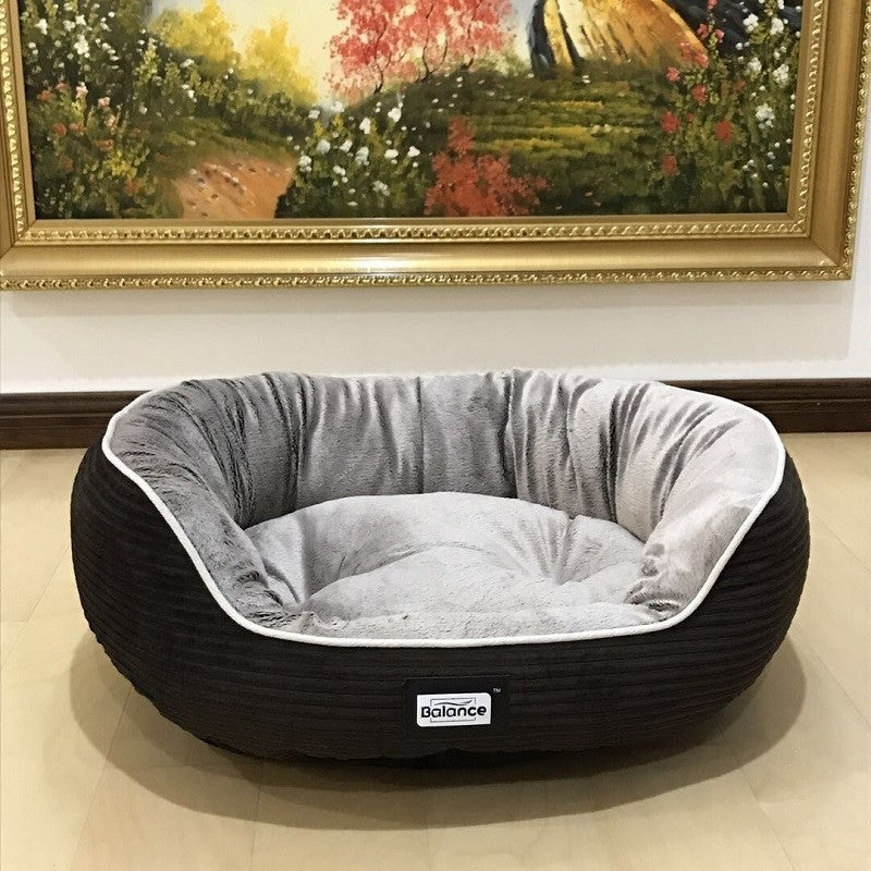KFX-8721341 Navy Blue Dog and Cat Kennel with Plush Insoles - Iron Wire Pet Nest