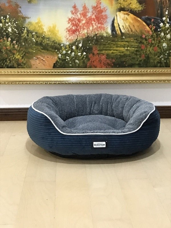 KFX-8721341 Navy Blue Dog and Cat Kennel with Plush Insoles - Iron Wire Pet Nest